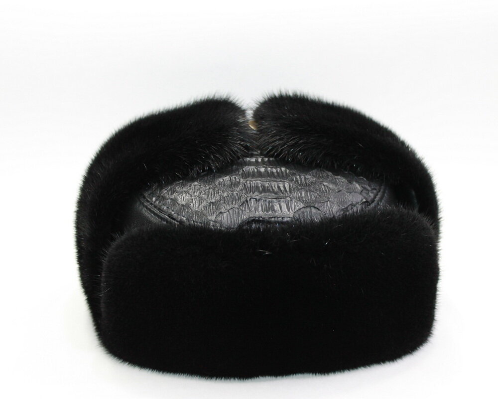 Шапка ушанка , размер 61, черный