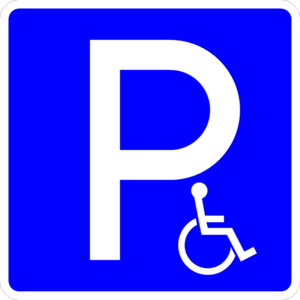 Дорожный знак 6.4.17д "Парковка для инвалидов" , типоразмер 3 (700х700) световозвращающая пленка класс Ia (квадрат)