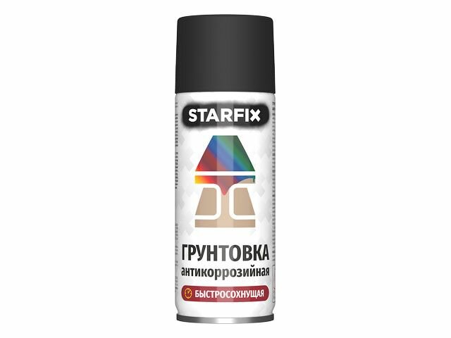 Грунтовка антикоррозийная черный STARFIX 520мл (9011) (Графитовый черный) (SM-38641-1)