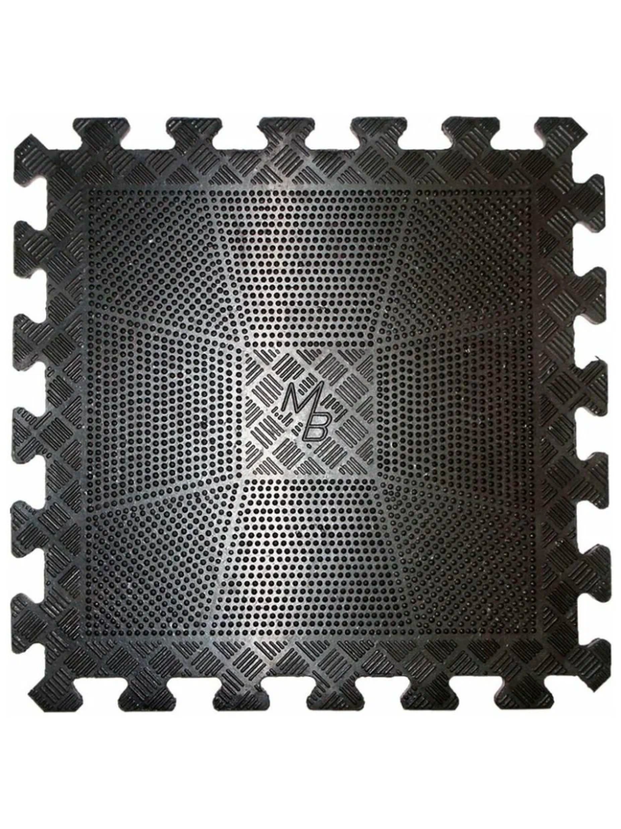 Коврик резиновый MB Barbell черный 400х400 толщина 20мм MB-MatBL-20