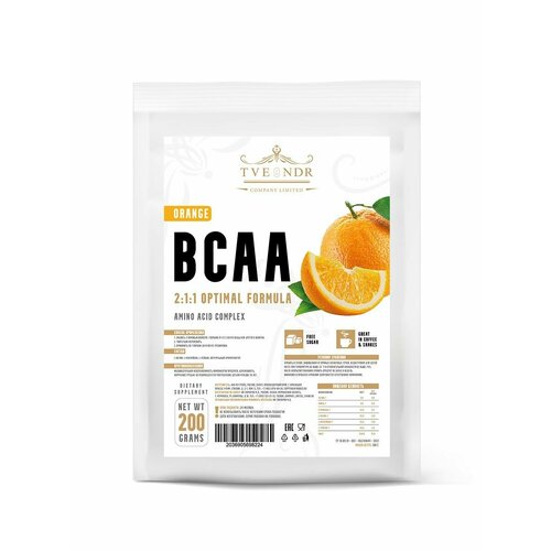 фото Tvendr company limited порошок bcaa 2:1:1 200гр. апельсин