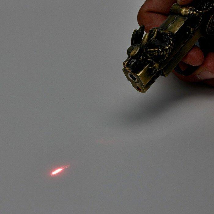 Зажигалка газовая "Пистолет с драконом", с лазером, пьезо, 1.8 х 7.2 х 9.5 см 9577667 - фотография № 6