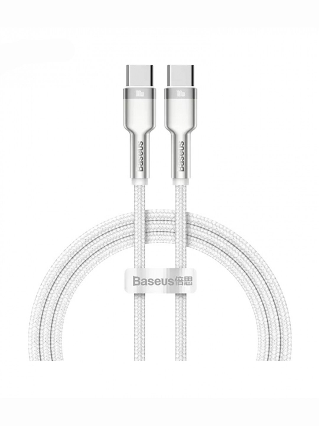 Кабель Baseus Cafule Series Metal Data Cable Type-C to Type-C 100W 1m White (CATJK-C02)