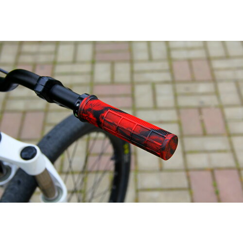 Грипсы для велосипеда Death Grip Deemount красные с локоном грипсы для велосипеда death grip цвет gray camo с локоном комплект 2 шт