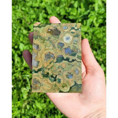 Шкатулка из натурального камня риолит (морская яшма)