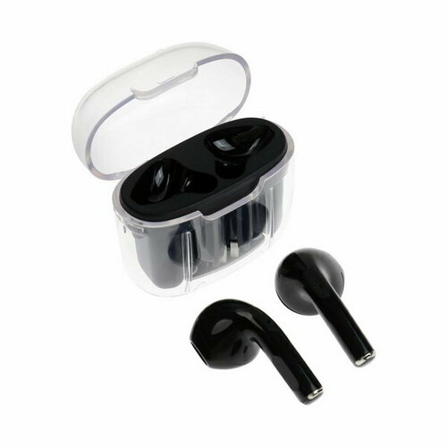Наушники беспроводные Pro13 TWS вкладыши BT 50 30180 мАч прозрачные чёрные 1420₽