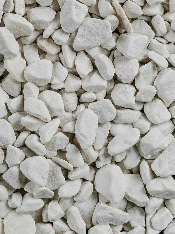 Декоративные камни белого цвета фракции 10-20 мм вес 1 кг