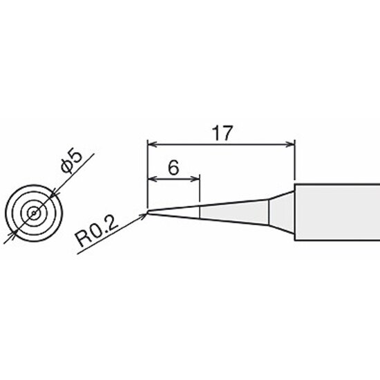 Жало для паяльника GOOT PX-60RT-SB