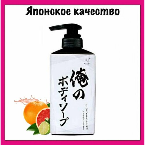 Mitsuei Освежающий гель для душа для мужчин с ароматом цитрусов Pure Body Premium 500 мл дозатор