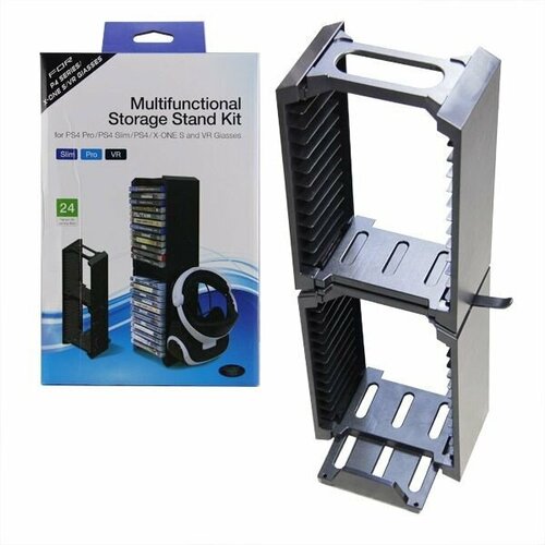 Стенд для хранения 24х дисков MultiFunctional Storage Stand Kit (Dobe TP4-838) зарядная станция ps4 switch xbox one multifunctional charging stand for controllers ipega pg 9181