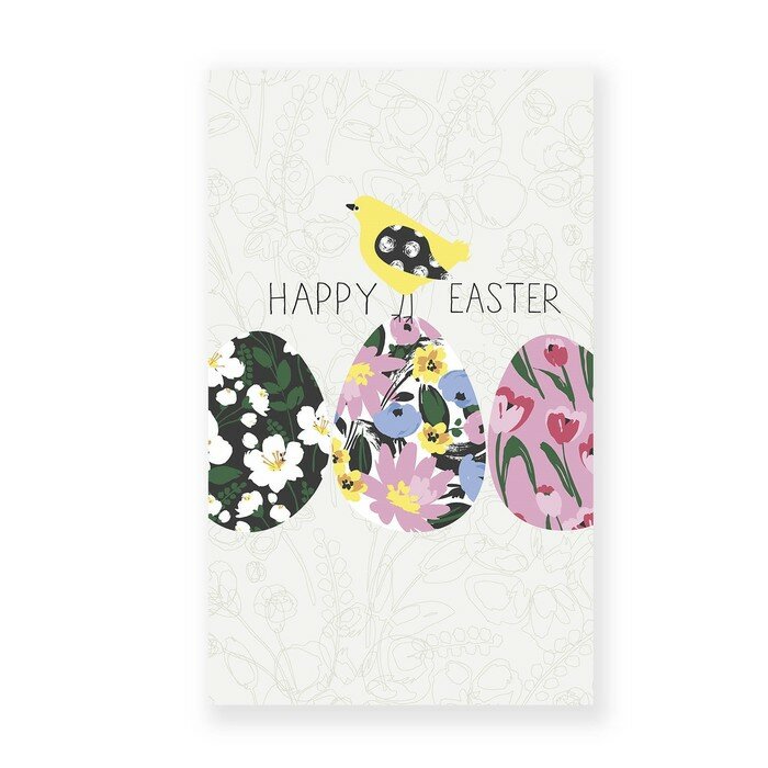 Полотенце кух. Доляна "Happy easter" 28х46 см, рогожка, 100% хл, 160г/м2