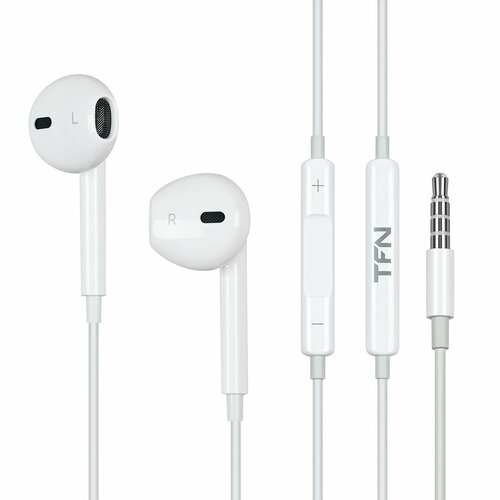 Наушники проводные с микрофоном TFN MC515 гарнитура для телефона белый 449₽