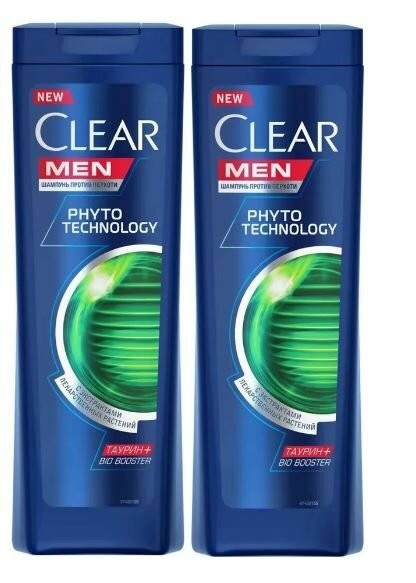 Clear Шампунь Men Phytotechnology 400 мл, 2 уп