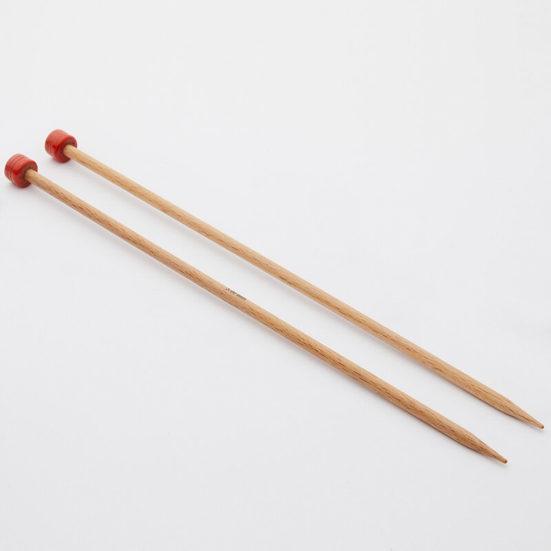 35289 Спицы прямые Basix Birch Wood KnitPro, 40 см, 15.00 мм
