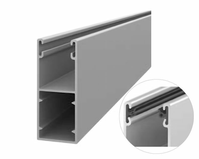 ALUTECH, Шина направляющая для рольставней GR53x22/eco, белый, 1200 мм, 307055101, 1 шт