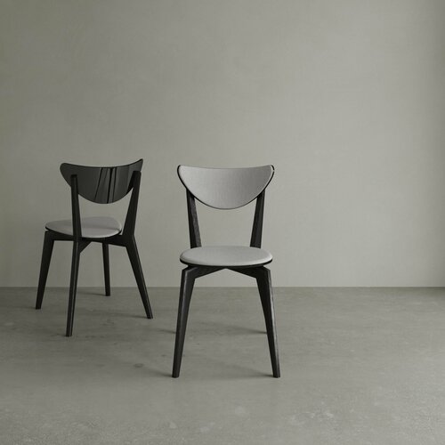 Стул Rogoletto для кухни - цвет чёрный белый, деревянный (массив дуба), кухонный, мягкий