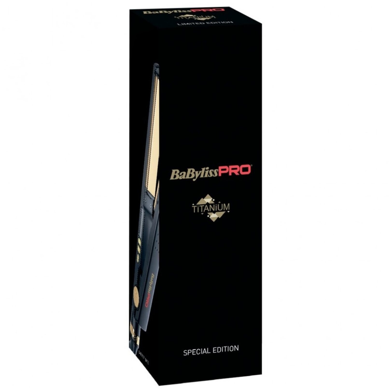 BABYLISS PRO Щипцы-выпрямитель Black Titanium с терморегулятором, титановое покрытие, 28 х 110 мм, черный 63Вт - фото №18