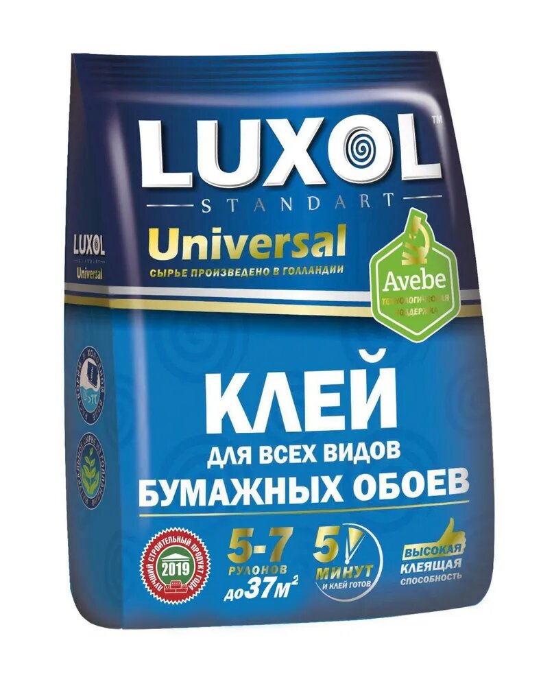 Клей для обоев LUXOL Universal Standart для бумажных обоев антигрибковый сухой 180 г