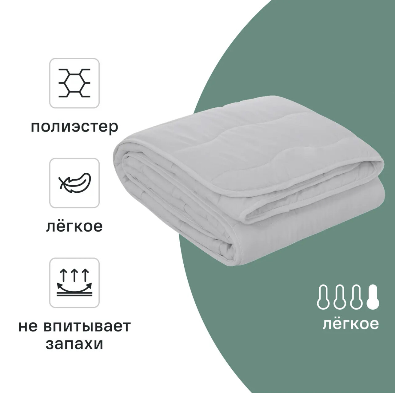 Одеяло Столица текстиля 140x205 см файберсофт