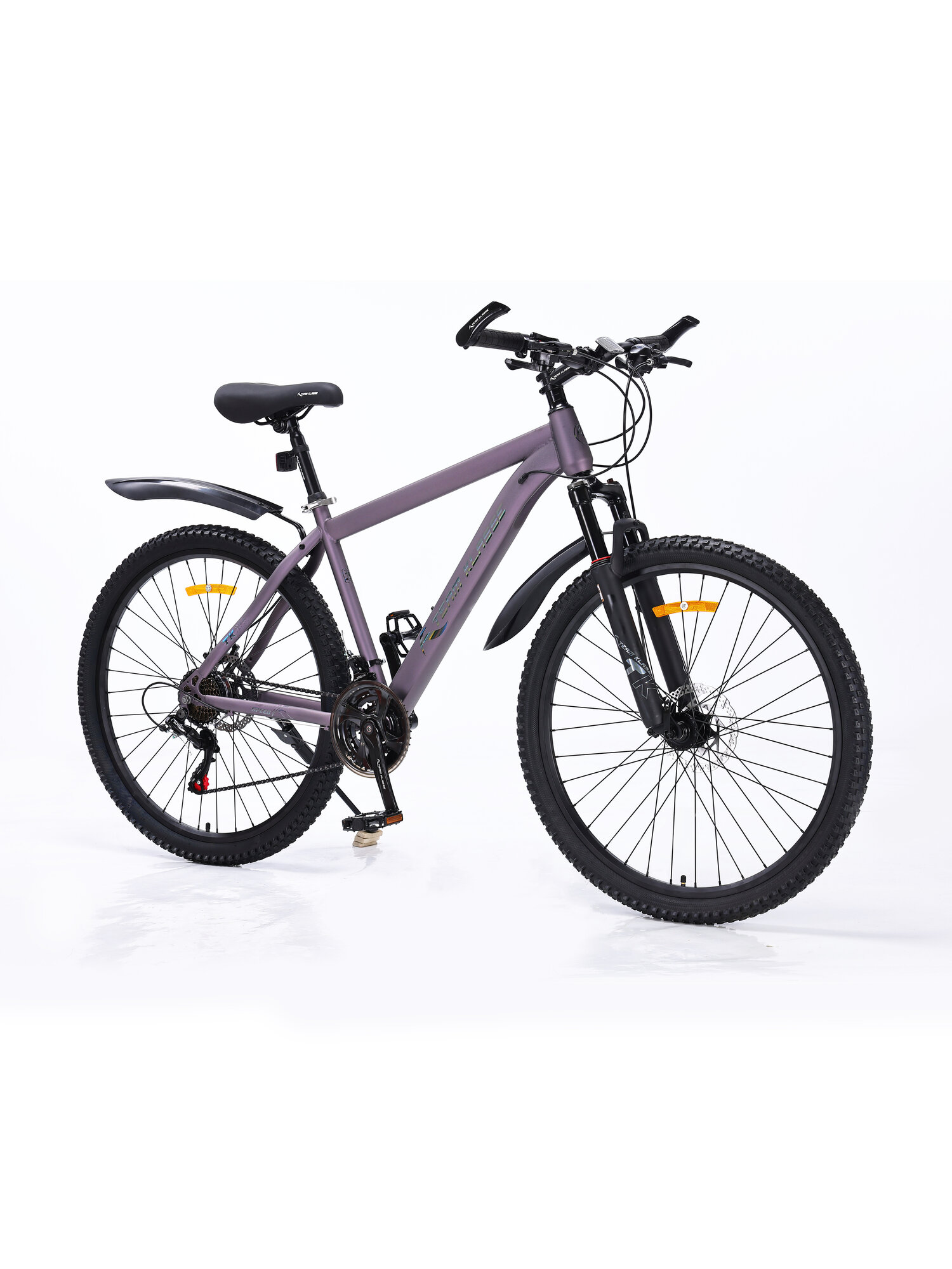 Велосипед Team Klasse TB-07, горный, 21 скоростей, диаметр колес 27,5", рама 18", серо-розовый — фото 1