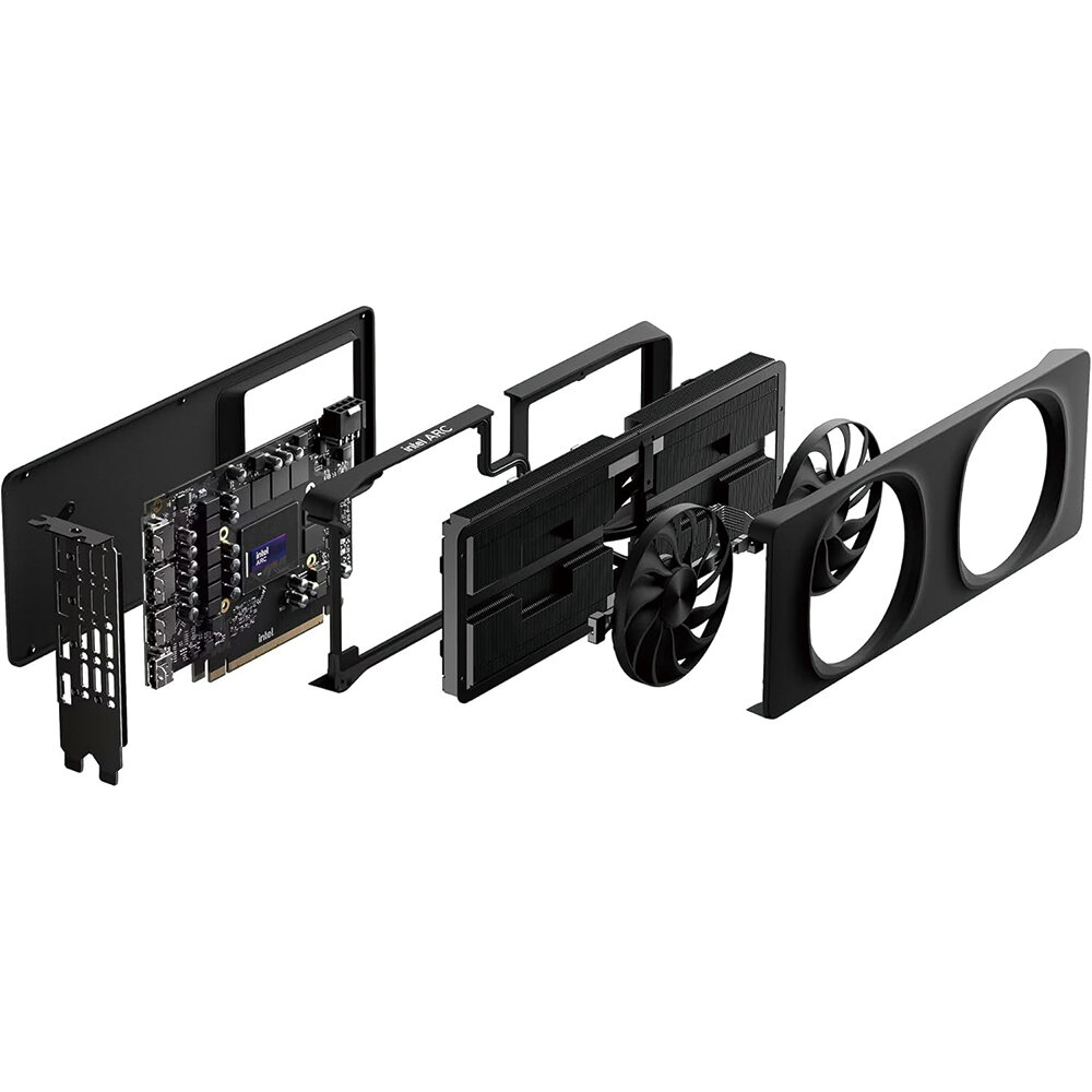 Видеокарта Intel Arc B580, GDDR6, 12ГБ, 2670 МГц, Dual Fan, Black — фото 1