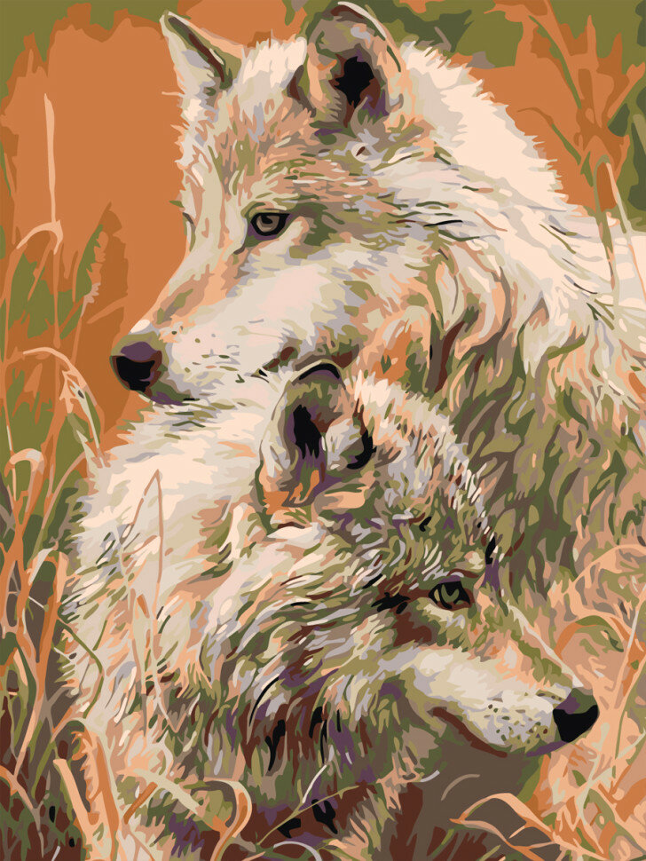 Картина по номерам "Серые волки" — фото 1