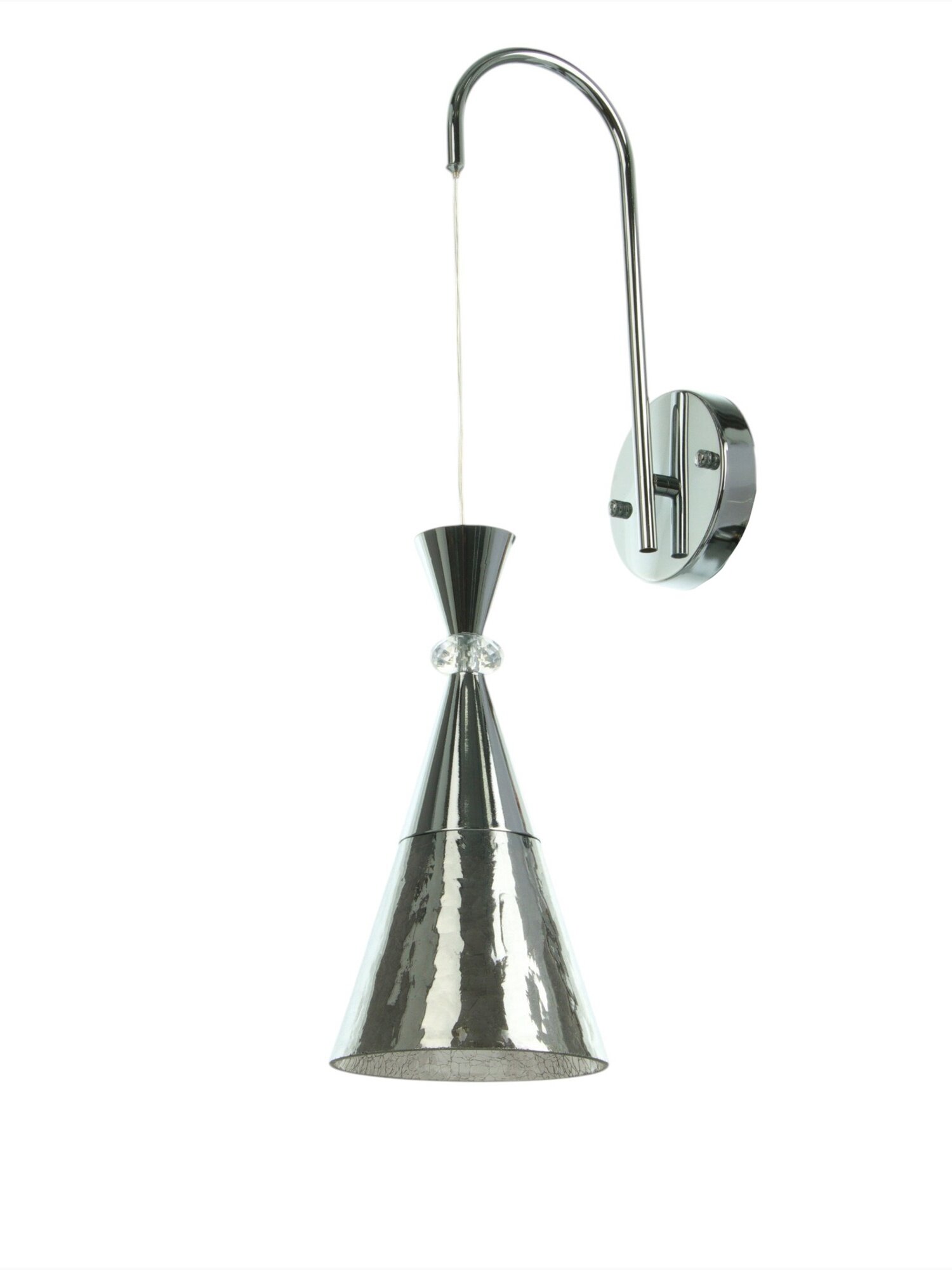 Бра BayerLux «Рианна» E27 40 Вт металл стекло цвет серебристый