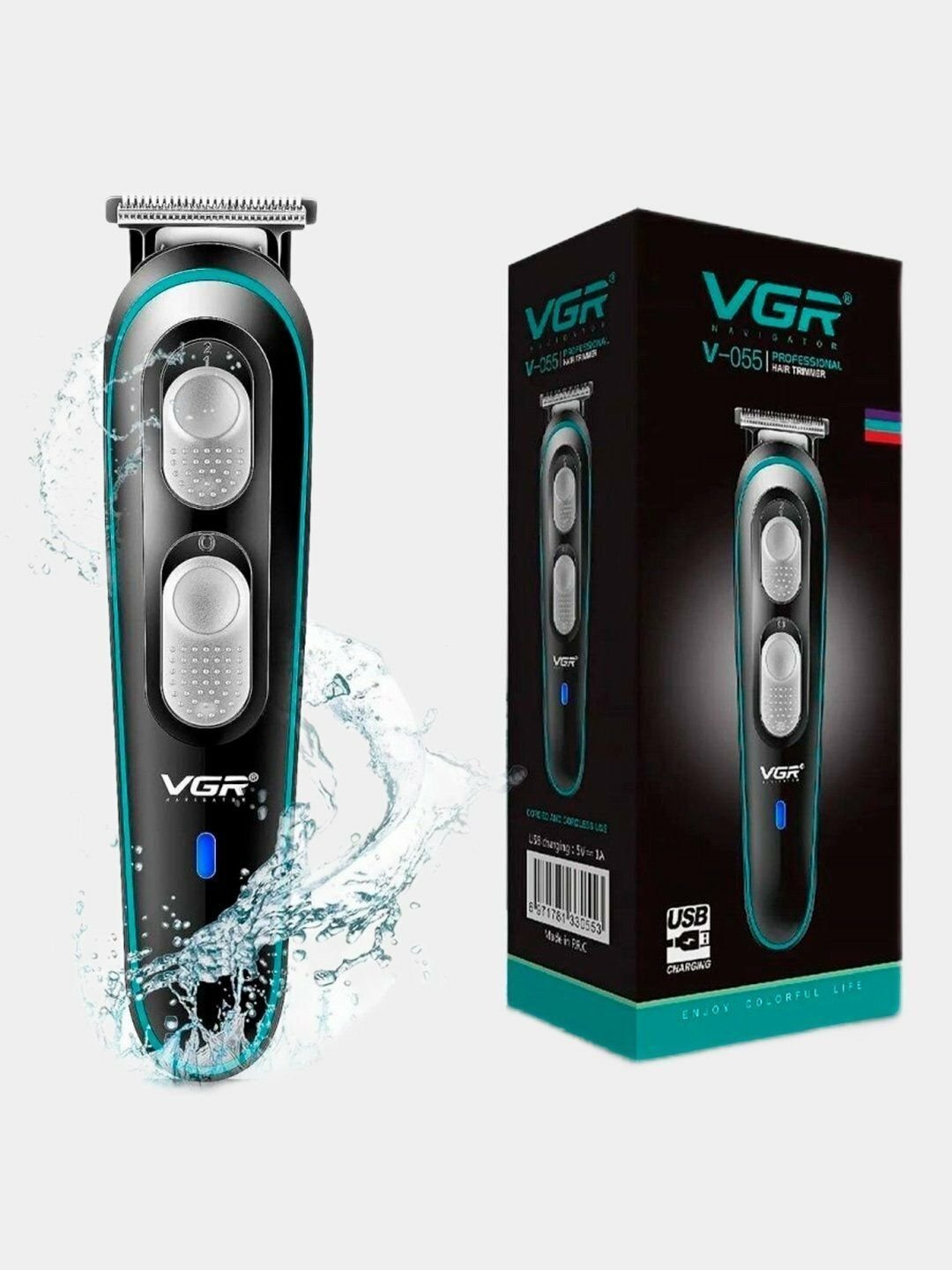 Триммер для волос и бороды, машинка для стрижки волос , станок для бритья и стрижки VGR