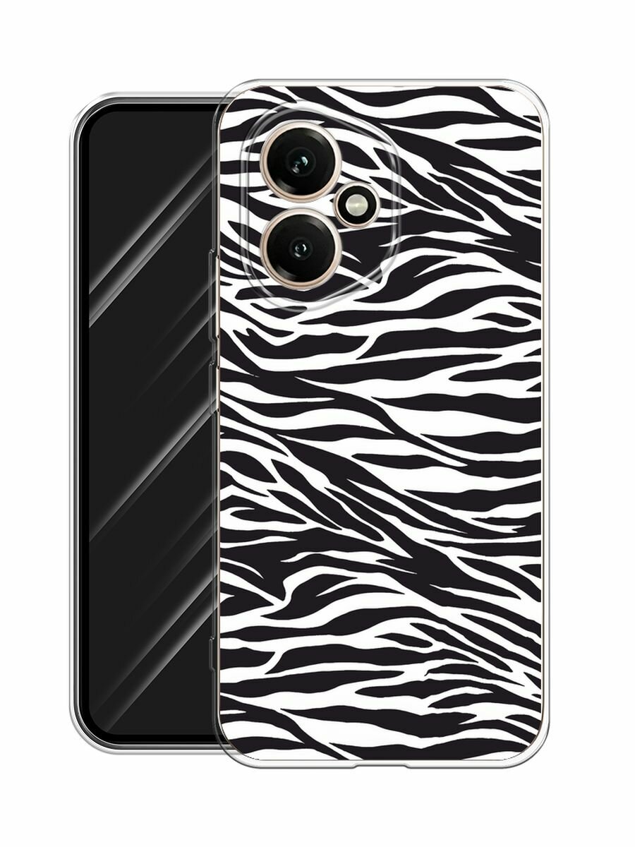 Силиконовый чехол на Honor 400 / Хонор 400 с принтом "Принт зебра" — фото 1