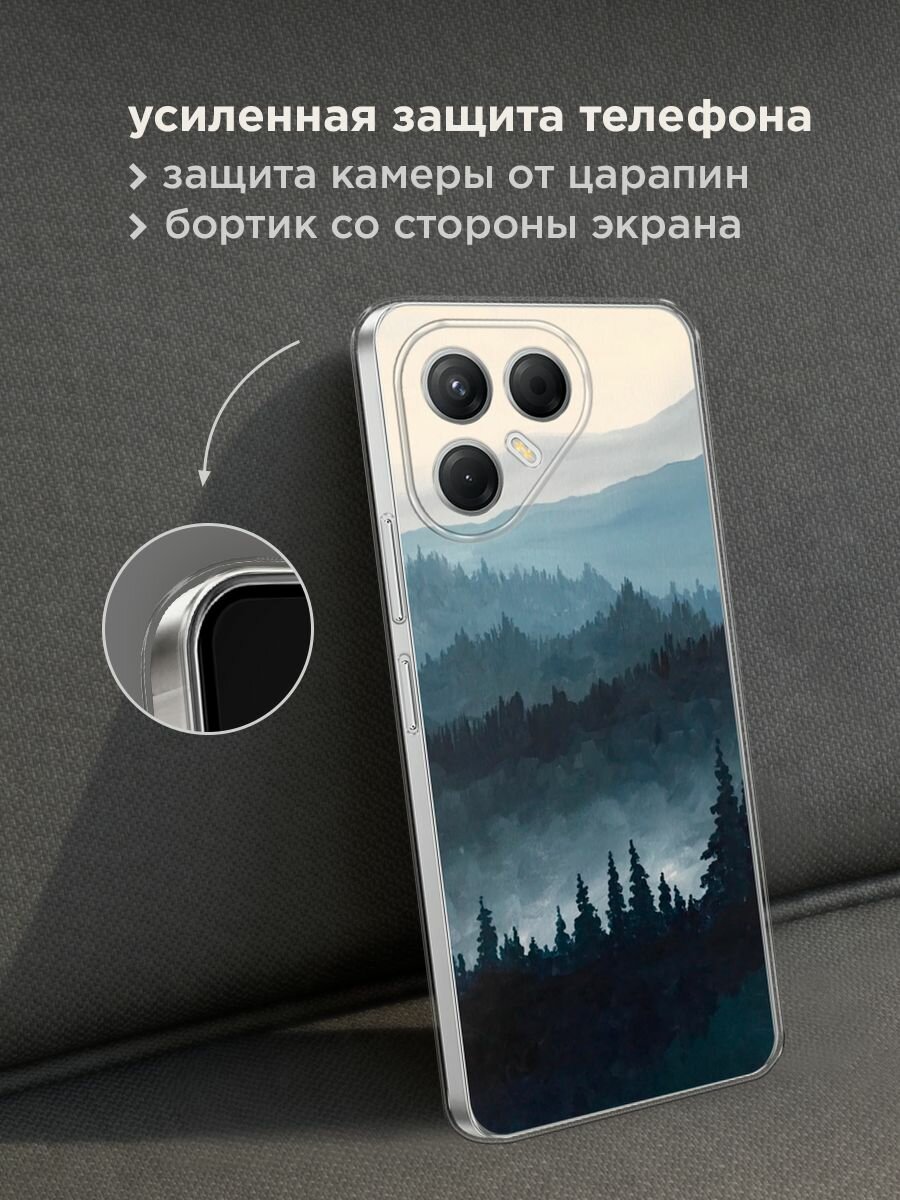 Чехол на Tecno Pova 7 5G / Текно Пова 7 5G с принтом "Туманные горы" — фото 1