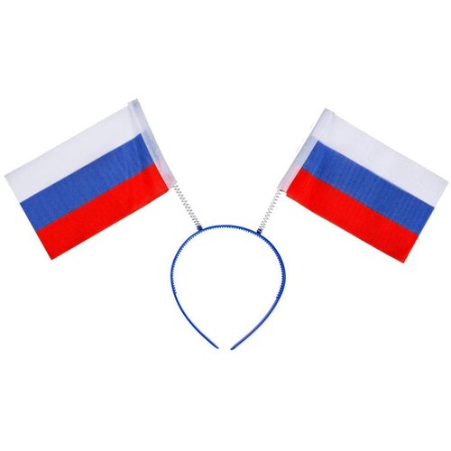 Флаг ободок с двумя флажками Россия Триколор арт 1501-3725
