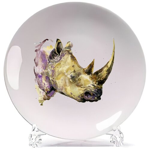 фото Тарелка coolpodarok краски. носорог