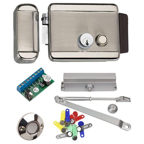 фото Комплект системы контроля доступа № 10 (электромеханический замок/ считыватель ключей/ доводчик/ питание) tantos