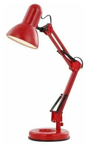 Настольная лампа для школьника под лампу на основании + струбцина СНО 15К 60Вт E27 230В красный IN HOME - фотография № 8