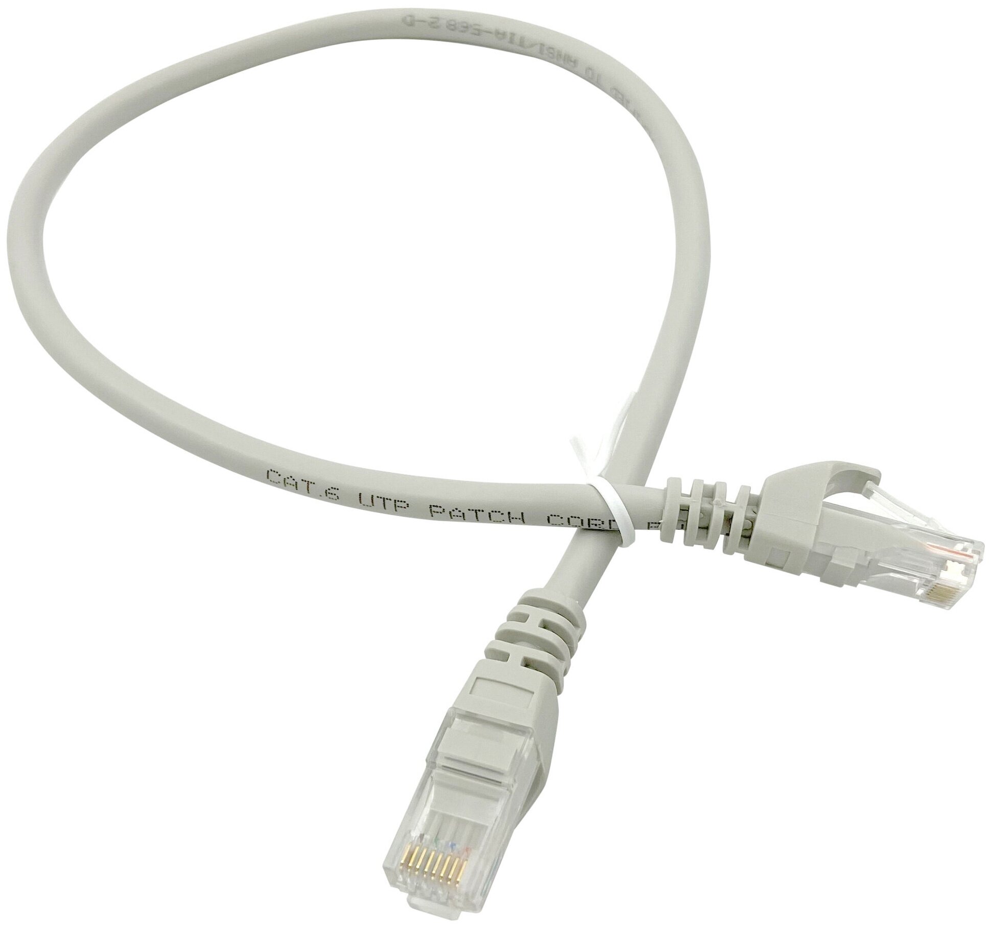 Патч-корд Buro UTP 4 пары cat6 CCA molded 0.5м серый RJ-45 (m)-RJ-45 (m) - фото №3