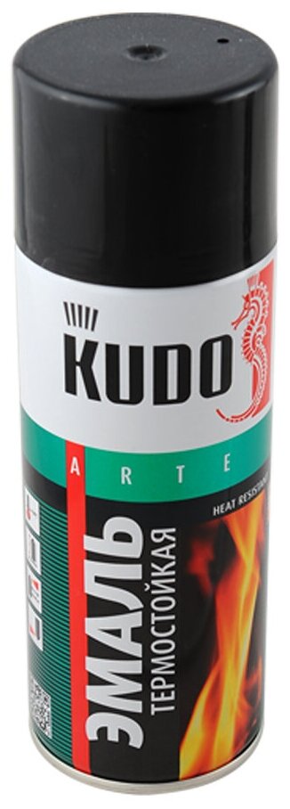Эмаль аэрозольная KUDO KU-5002 термостойкая черная +600°С 520мл