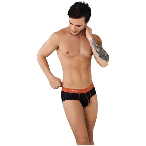 Мужские трусы брифы черные в сетку Clever LINE CLASSIC BRIEF 094911 M (46)