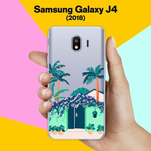 Силиконовый чехол на Samsung Galaxy J4 (2018) Забор / для Самсунг Галакси Джей 4 2018 пластиковый чехол рисунок божьей коровки на samsung galaxy j4 самсунг галакси джей 4