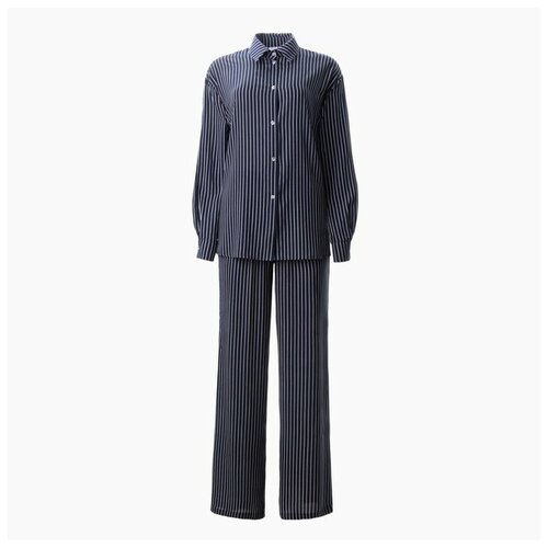 Комплект женский (рубашка, брюки) MINAKU: Enjoy цвет синий, р-р 42 9366264