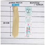 Волосы - тресс для кукол «Прямые» длина волос: 25 см, ширина: 100 см, цвет № 613 - изображение