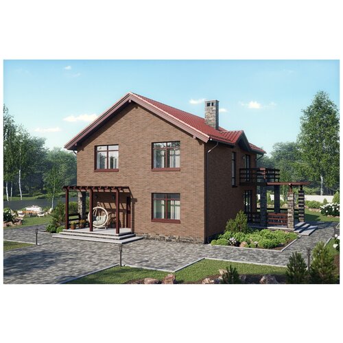 Проект газобетонного дома Catalog-Plans-63-27L (146,06кв. м, 11,01x9,56м, газобетон 375) проект газобетонного дома catalog plans 40 04j2 133 5кв м 12 46x9 96м газобетон 375