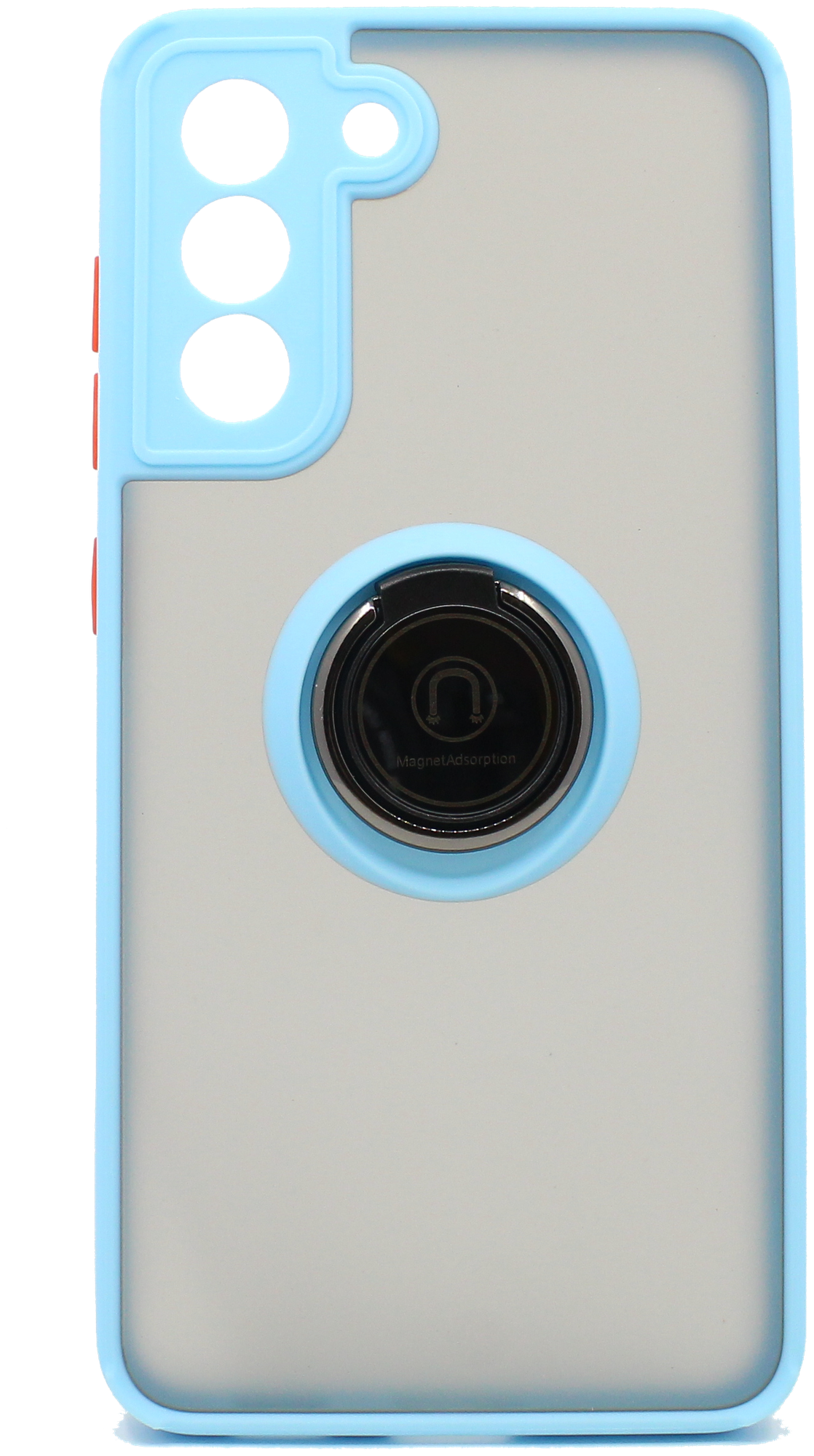 Чехол противоударный Mobix для Samsung Galaxy S21 FE ( Самсунг С21 ФЕ ) с кольцом и с функцией подставки цвет: голубой