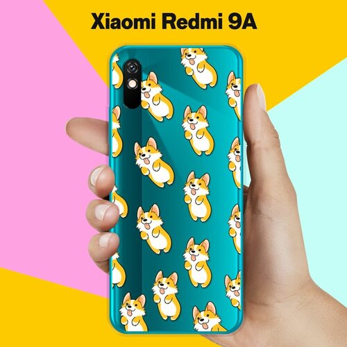 Силиконовый чехол Узор из корги на Xiaomi Redmi 9A силиконовый чехол хороший корги на xiaomi redmi 9a