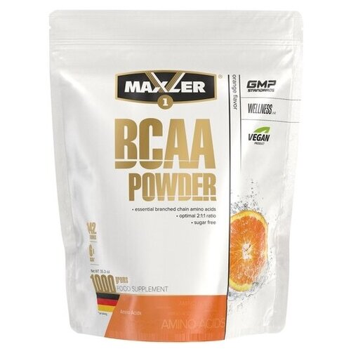 фото Аминокислоты bcaa (бцаа) maxler bcaa powder (1000 г) апельсин