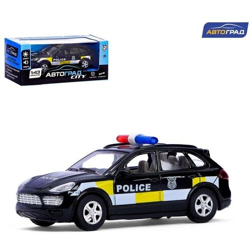 Машина металлическая «Полицейский джип», инерционная, свет и звук, масштаб 1:43 машина трамвай металлическая инерционная 1 шт