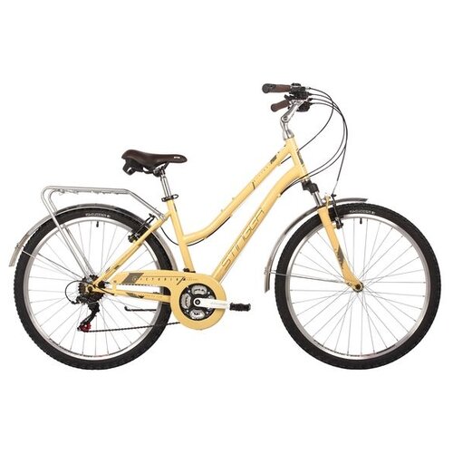 Городской велосипед Stinger Victoria 26 2022 бежевый 19 требует финальной сборки 3055000₽