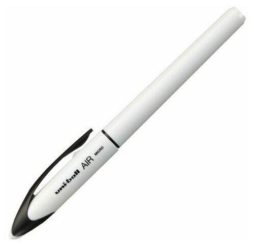 Ручка-роллер Uni-Ball "AIR Micro", синяя, корпус белый, узел 0,5 мм, линия 0,24 мм, 15906, UBA-188-E WHITE