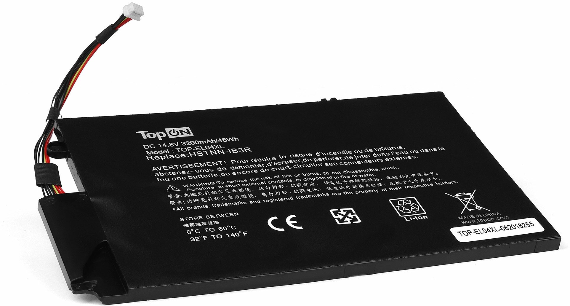 Аккумулятор для ноутбука HP TouchSmart 4, Envy 1000, 4-1000 Series. 14.8V 3200mAh 48Wh. PN: HSTNN-UB3R, EL04XL, TPN-C102, 681879-121.