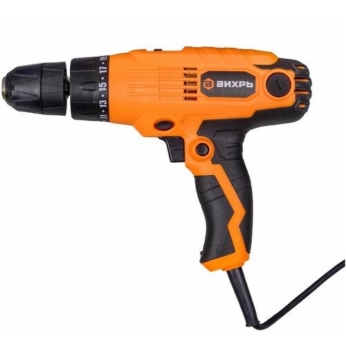 Шуруповерт сетевой СШ-2А34 Вихрь 550 Вт безударный быстрозажимной 2 скорости 450 и 1500 обмин 34 Нм реверс подсветка 14 кг 293100₽