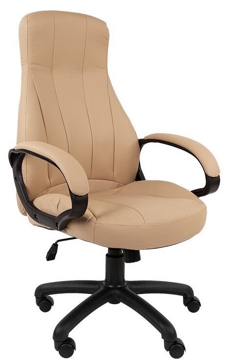Компьютерное кресло Русские Кресла РК-190 для руководителя, обивка: искусственная кожа, цвет: бежевый - фотография № 1